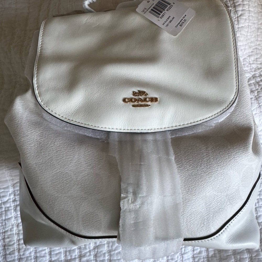 Coach signature elle Backpack in white NWT!!